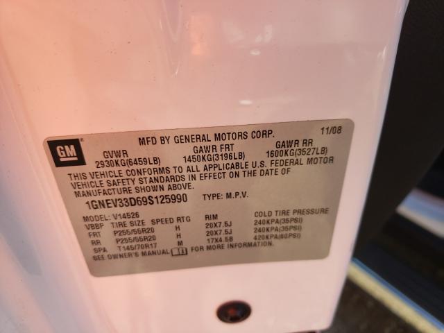 Photo 10 from auction – 2009 CHEVROLET TRAVERSE L with VIN 1GNEV33D69S125990