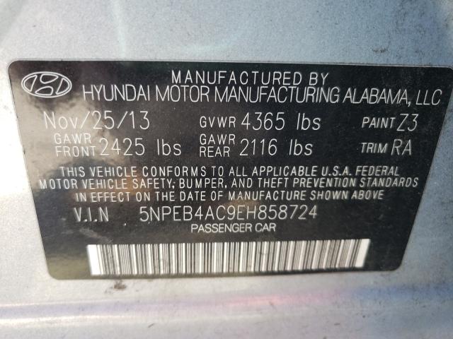Photo 10 from auction – 2014 HYUNDAI SONATA GLS with VIN 5NPEB4AC9EH858724