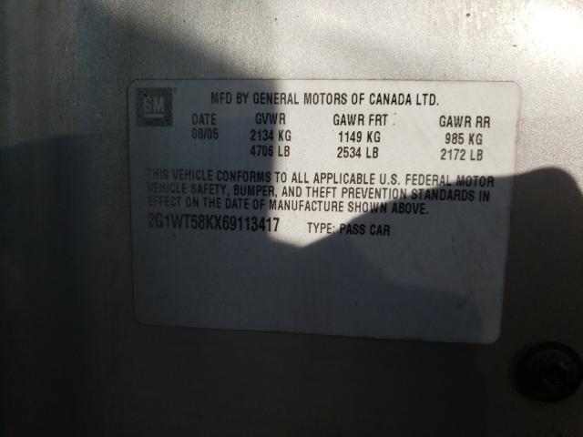Photo 10 from auction – 2006 CHEVROLET IMPALA LT with VIN 2G1WT58KX69113417