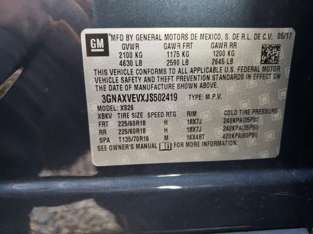 Photo 10 from auction – 2018 CHEVROLET EQUINOX PR with VIN 3GNAXVEVXJS502419