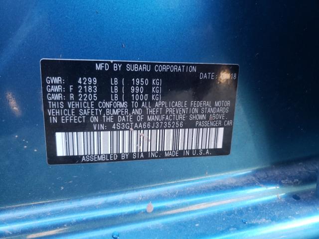 Photo 10 from auction – 2018 SUBARU IMPREZA with VIN 4S3GTAA66J3735256