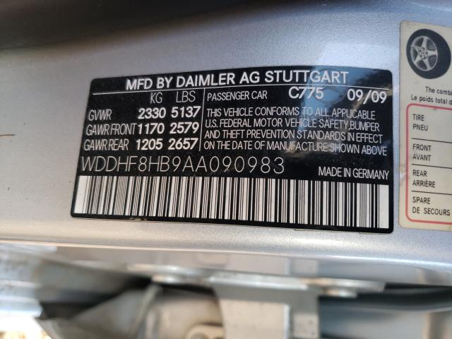 Photo 10 from auction – 2010 MERCEDES-BENZ E 350 4MAT with VIN WDDHF8HB9AA090983