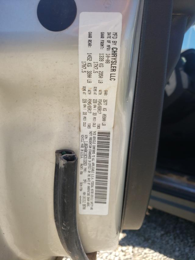 Photo 10 from auction – 2009 JEEP GRAND CHER with VIN 1J8GR48K19C513263