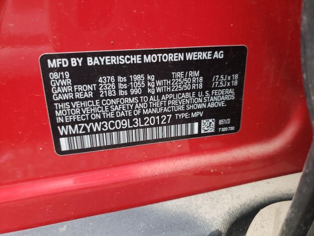 Photo 10 from auction – 2020 MINI COOPER COU with VIN WMZYW3C09L3L20127