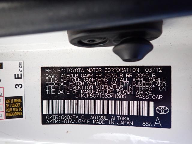 Photo 10 from auction – 2012 TOYOTA SCION TC with VIN JTKJF5C71C3041385