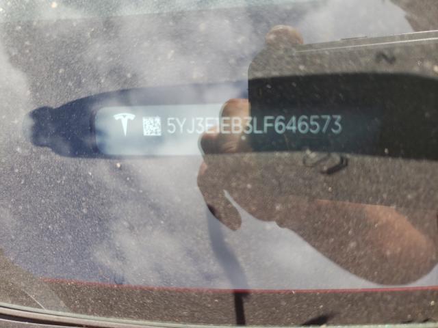 Photo 10 from auction – 2020 TESLA MODEL 3 with VIN 5YJ3E1EB3LF646573