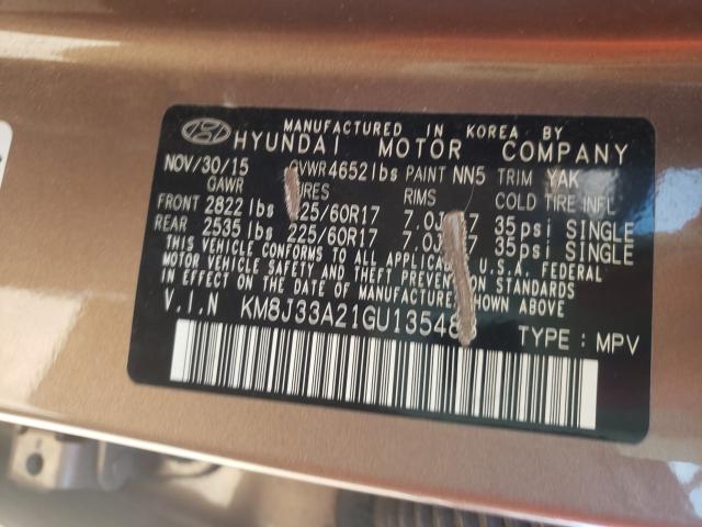 Photo 10 from auction – 2016 HYUNDAI TUCSON LIM with VIN KM8J33A21GU135483