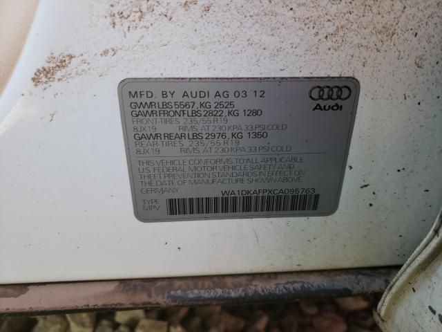 Photo 10 from auction – 2012 AUDI Q5 PREMIUM with VIN WA1DKAFPXCA095763