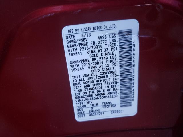 Photo 10 from auction – 2013 NISSAN ROGUE S with VIN JN8AS5MV9DW664239