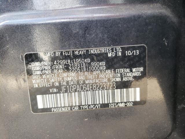 Photo 10 from auction – 2014 SUBARU IMPREZA PR with VIN JF1GPAC64E8223723