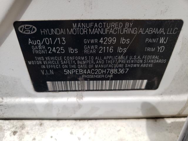 Photo 10 from auction – 2013 HYUNDAI SONATA GLS with VIN 5NPEB4AC2DH788367