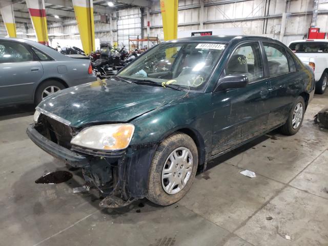Photo 2 from auction – 2002 HONDA CIVIC LX with VIN 2HGES16502H539498
