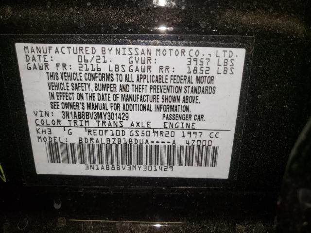 Photo 10 from auction – 2021 NISSAN SENTRA S with VIN 3N1AB8BV3MY301429
