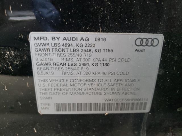 Photo 10 from auction – 2017 AUDI Q3 PRESTIG with VIN WA1GCCFS8HR006114