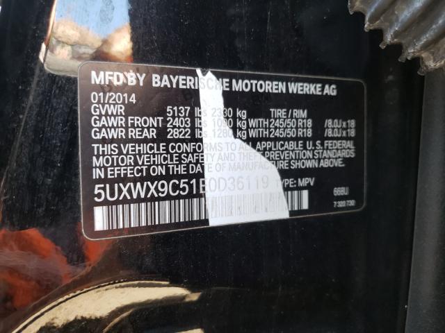 Photo 10 from auction – 2014 BMW X3 XDRIVE with VIN 5UXWX9C51E0D36119