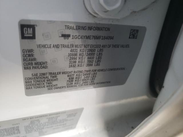 Photo 10 from auction – 2021 CHEVROLET SILVERADO with VIN 1GC4YME76MF184094