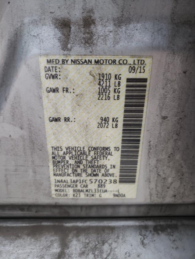 Photo 10 from auction – 2015 NISSAN ALTIMA 2.5 with VIN 1N4AL3AP1FC570238