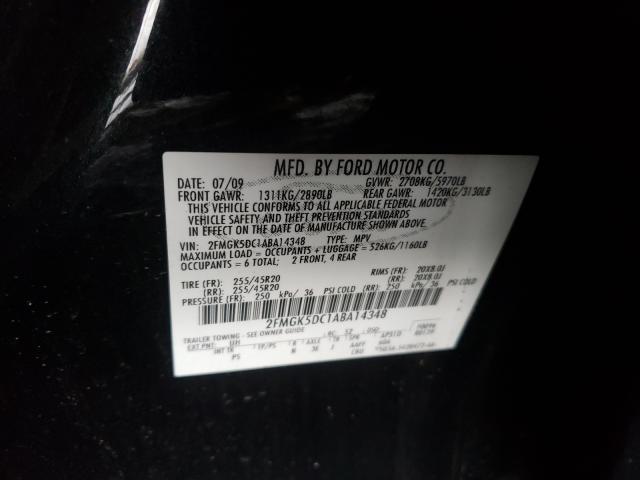 Photo 10 from auction – 2010 FORD FLEX LIMIT with VIN 2FMGK5DC1ABA14348