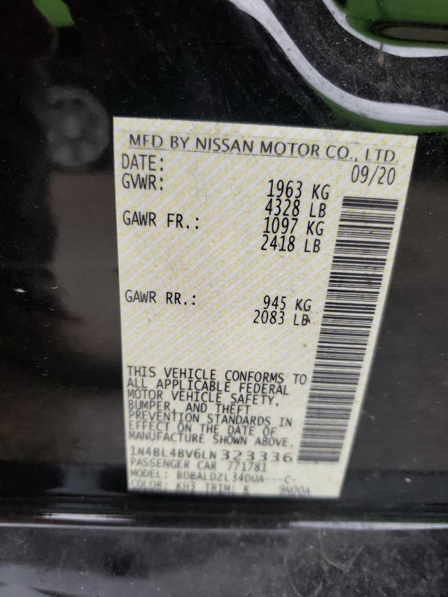 Photo 10 from auction – 2020 NISSAN ALTIMA S with VIN 1N4BL4BV6LN323336