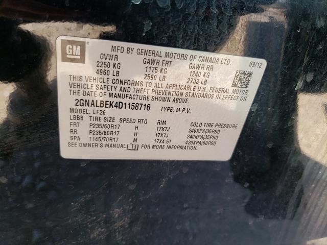 Photo 10 from auction – 2013 CHEVROLET EQUINOX LS with VIN 2GNALBEK4D1158716