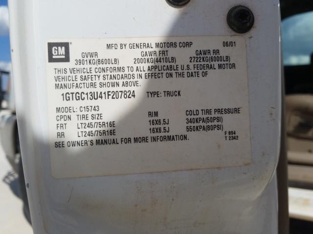 Photo 10 from auction – 2001 GMC SIERRA C15 with VIN 1GTGC13U41F207824