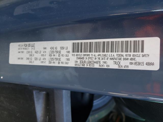 Photo 10 from auction – 2019 RAM PROMASTER with VIN 3C6URVJG8KE544876