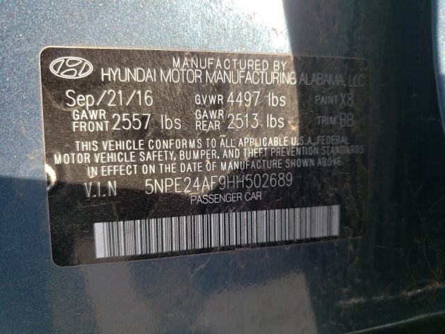Photo 10 from auction – 2017 HYUNDAI SONATA SE with VIN 5NPE24AF9HH502689