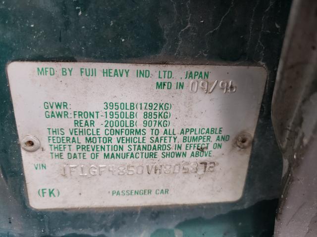 Photo 10 from auction – 1997 SUBARU IMPREZA OU with VIN JF1GF4850VH805872