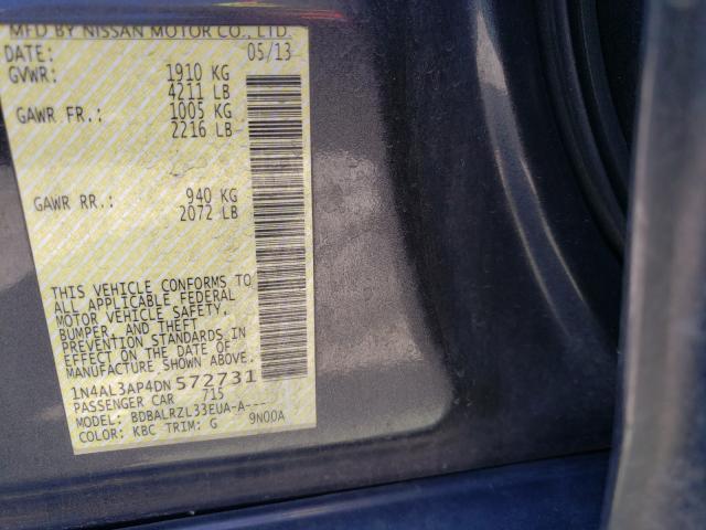 Photo 10 from auction – 2013 NISSAN ALTIMA 2.5 with VIN 1N4AL3AP4DN572731