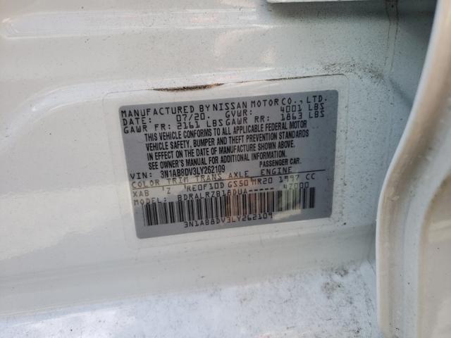 Photo 10 from auction – 2020 NISSAN SENTRA SR with VIN 3N1AB8DV3LY262109