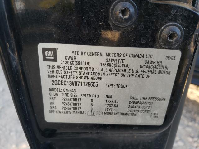 CHEVROLET SILVERADO 2007 with VIN 2GCEC13V071129655 - Photo from auction