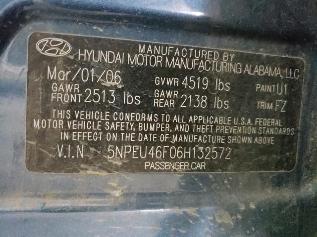 Photo 10 from auction – 2006 HYUNDAI SONATA GLS with VIN 5NPEU46F06H132572
