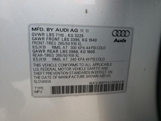 Photo 10 from auction – 2012 AUDI Q7 PREMIUM with VIN WA1LMBFE4CD005418