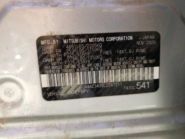 Photo 10 from auction – 2020 MITSUBISHI OUTLANDER with VIN JA4AZ3A36LZ047211