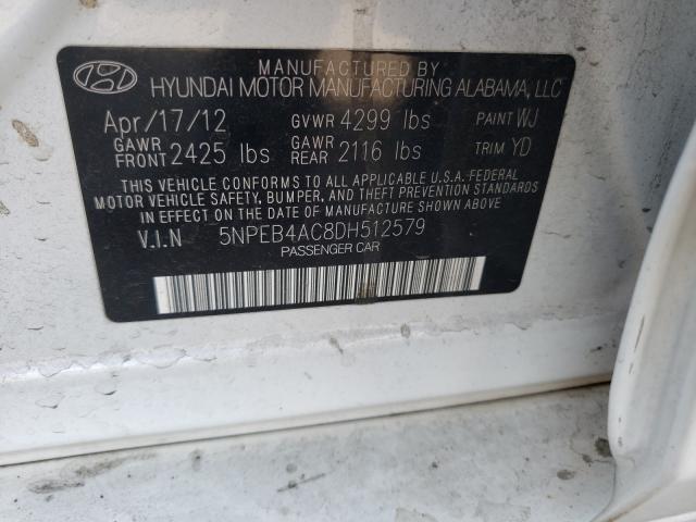 Photo 10 from auction – 2013 HYUNDAI SONATA GLS with VIN 5NPEB4AC8DH512579