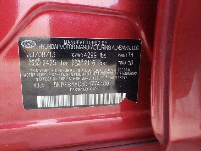 Photo 10 from auction – 2013 HYUNDAI SONATA with VIN 5NPEB4AC5DH774480
