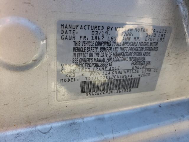Photo 10 from auction – 2019 NISSAN VERSA NOTE with VIN 3N1CE2CP3KL365218