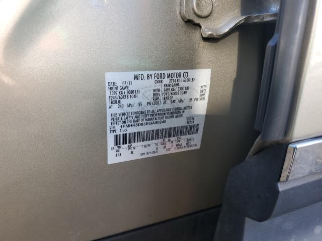 Photo 10 from auction – 2011 FORD EXPLOR XLT with VIN 1FMHK8D83BGA90245