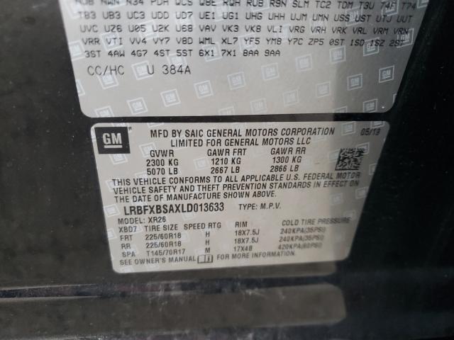 Photo 10 from auction – 2020 BUICK ENVISION P with VIN LRBFXBSAXLD013633