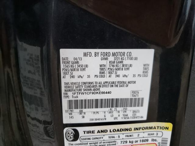 Photo 10 from auction – 2013 FORD F150 SUPER with VIN 1FTFW1CF9DKE66440