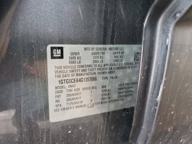Photo 10 from auction – 2016 GMC CANYON SLE with VIN 1GTG5CEA4G1357866