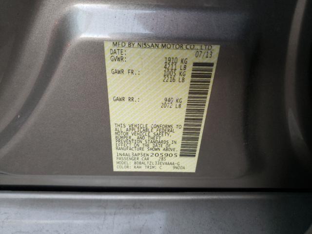 Photo 10 from auction – 2014 NISSAN ALTIMA 2.5 with VIN 1N4AL3AP5EN205905