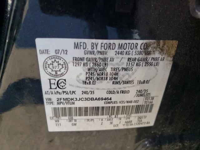 Photo 10 from auction – 2013 FORD EDGE SEL with VIN 2FMDK3JC3DBA69464