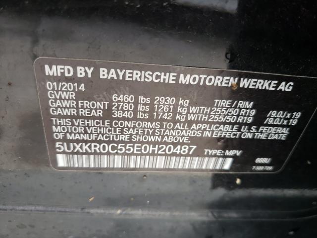 Photo 10 from auction – 2014 BMW X5 XDRIVE3 with VIN 5UXKR0C55E0H20487