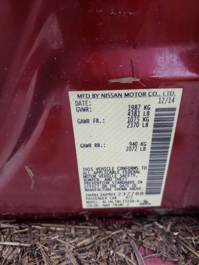 Photo 10 from auction – 2015 NISSAN ALTIMA 3.5 with VIN 1N4BL3AP9FC237788