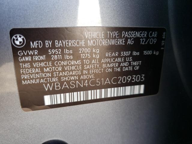 Photo 10 from auction – 2010 BMW 550 GT with VIN WBASN4C51AC209303