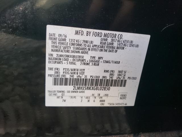 Photo 10 from auction – 2016 LINCOLN MKT with VIN 2LMHJ5NKXGBL02850