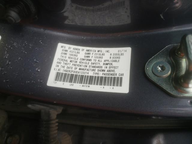 Photo 10 from auction – 2014 HONDA ACCORD EXL with VIN 1HGCR2F80EA133274
