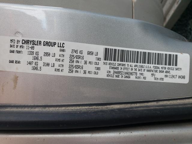 Photo 10 from auction – 2010 CHRYSLER TOWN & COU with VIN 2A4RR5D1XAR206778