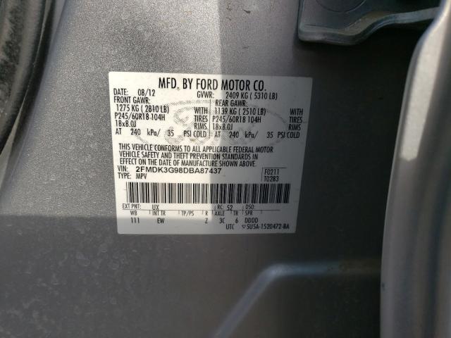 Photo 10 from auction – 2013 FORD EDGE with VIN 2FMDK3G98DBA87437